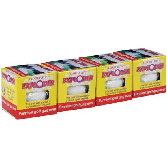 Four Pack Exploding Trick Golf Balls 1