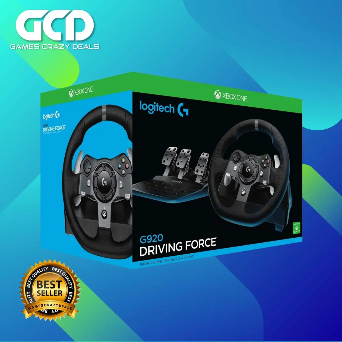 Logitech G920 Driving Force Racing Wheel For Xboxone/Pc (Shifter Not Included) 1