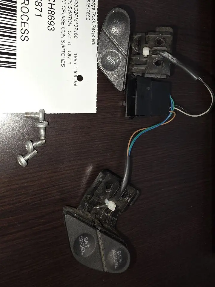 1993 Dodge Ram Cruise Control Switches. Part Number 56006422 1