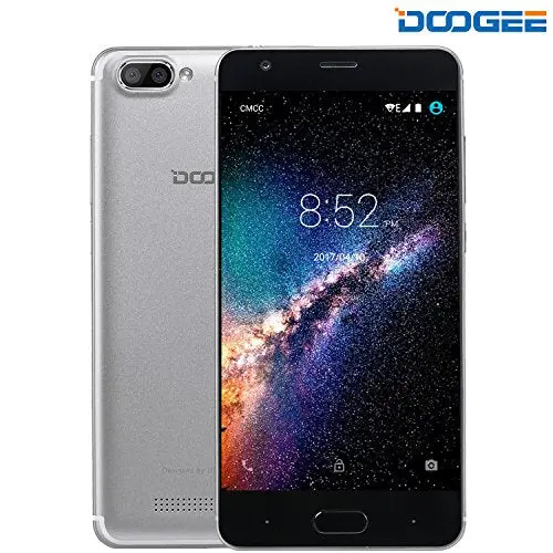 Unlocked Cell Phones, Doogee X20 Cell Phones Unlocked Android 7.0 - 5.0 Inch Hd Ips Display - Mt6580 Processor - 2Gb Ram +16Gb Rom - 2Mp+ Dual 5Mp Camera - 3G Unlocked Smartphones - Silver 1