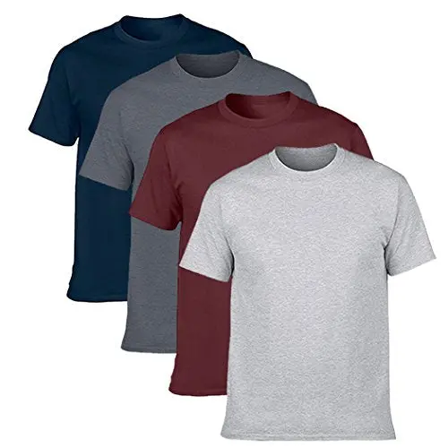 Newdenber Men's Classic Basic Solid Ultra Soft Cotton T-Shirt | 4 Pack(Assorted 1) Xxl 1