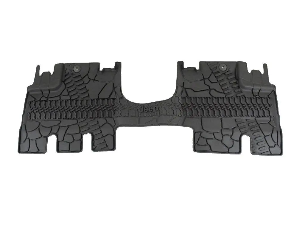 Mopar 82213860 Jeep Wrangler Unlimited 4-Door Black All-Weather 3-Piece Floor Mat Set 1