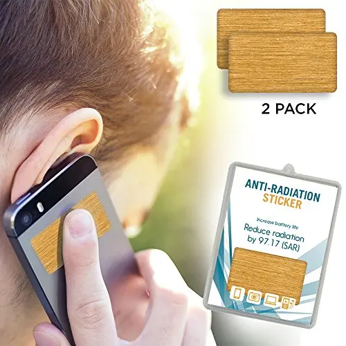 2 Pack - Anti Emf Radiation Protection Shield Stickers For Cell Phone, Laptops, Mobile Devices - Eliminates Radiative Wave And Prolongs Lifespan Of Cellphone Battery 1