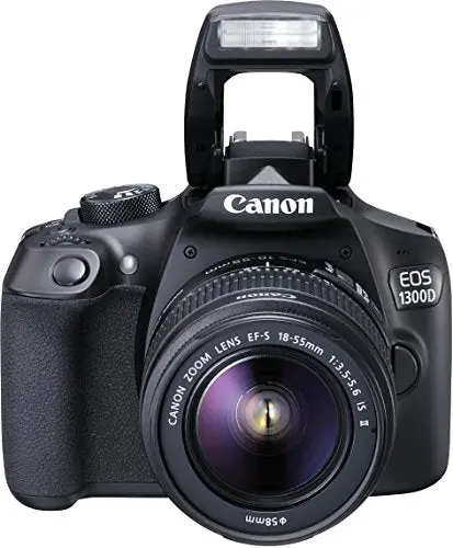 Canon Eos 1300D Kit Fotocamera Reflex Digitale Da 18 Megapixel Con Obiettivo Ef-S Is Ii 18-55 Mm, Wi-Fi, Nfc, Versione Eu, Nero/Antracite 1