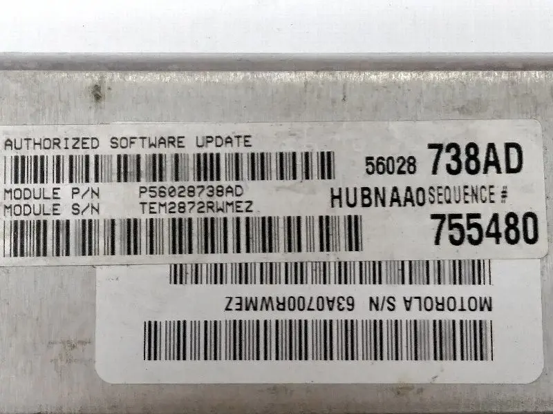 Powertrain Control Module #56028738Ad 2003 Dodge Ram 1500 2
