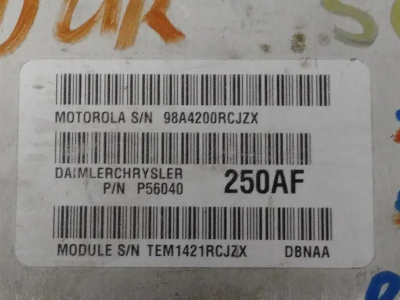 Engine Control Module #56040250Af For 2001 Dodge Durango 2