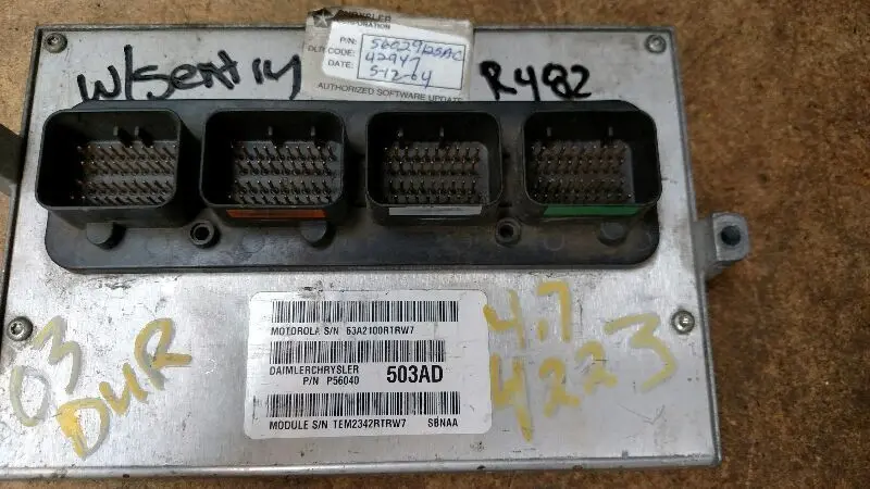 2003 Dodge Durango Engine Control Module Ecu Ecm 56029125Aa 56040503Ad 1