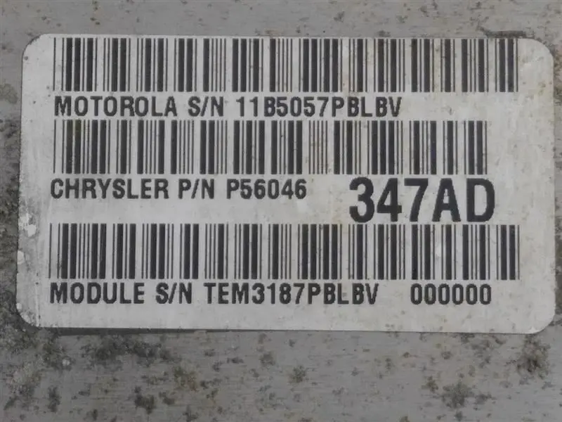 Powertrain Control Module #56046347Ad 1998 Dodge Ram 1500 2