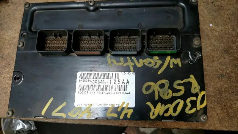Engine Control Module #56029125Aa 2003 Dodge Durango 1