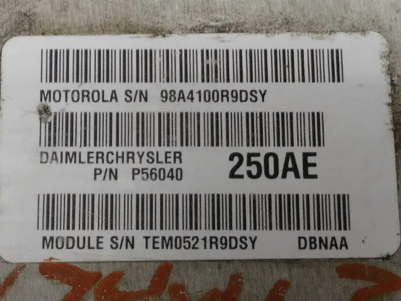 Powertrain Control Module #56040250Ae For 2001 Dodge Durango 2