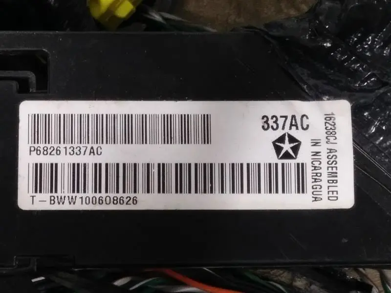 2016 Ram 1500 Cab Wiring Harness. Part Number 68261337Ac 2