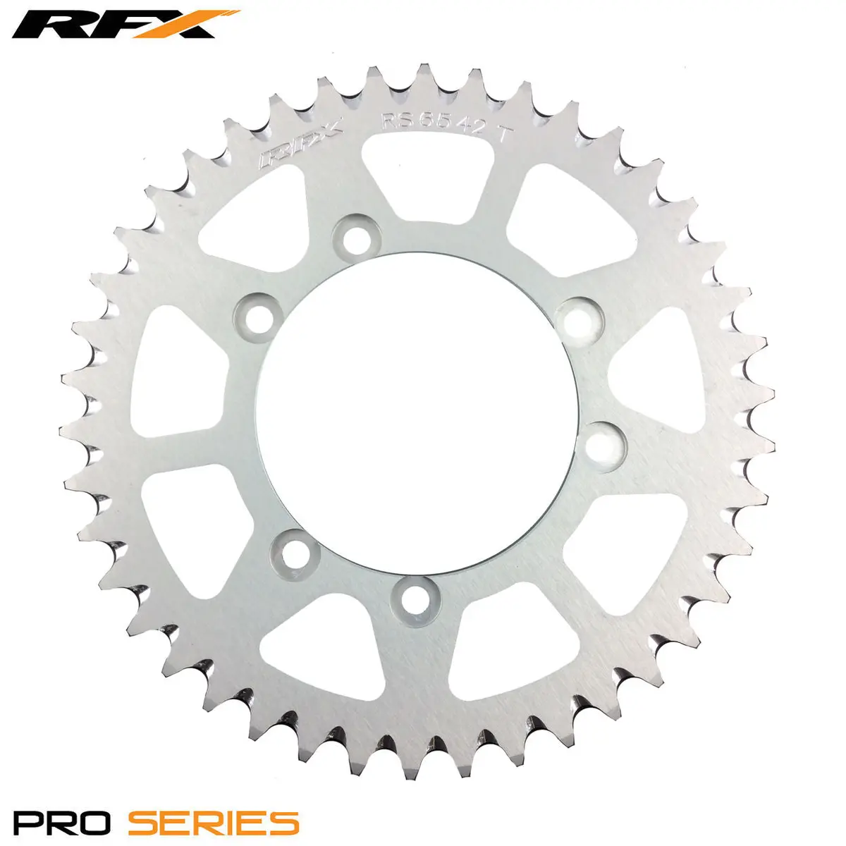 Rfx Pro Series 6 Bolt Rear Trials Sprocket 42 Teeth Silver Fits Gas Gas & Sherco 1