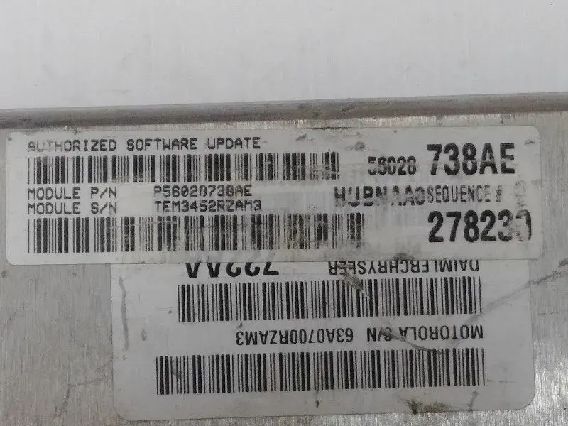 Powertrain Control Module #56028738Ae 2003 Dodge Ram 1500 2