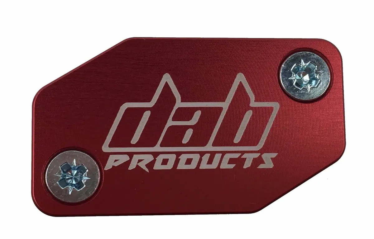 Dab Products Braktec Pattern Front Brake Master Cylinder Cover & Screws Red 1