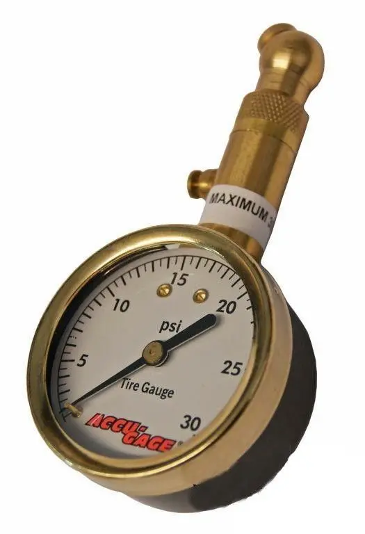 Accu-Gage  Low Pressure Tyre Gauge 0-30Psi With Air Bleeder Button Motox Enduro 1