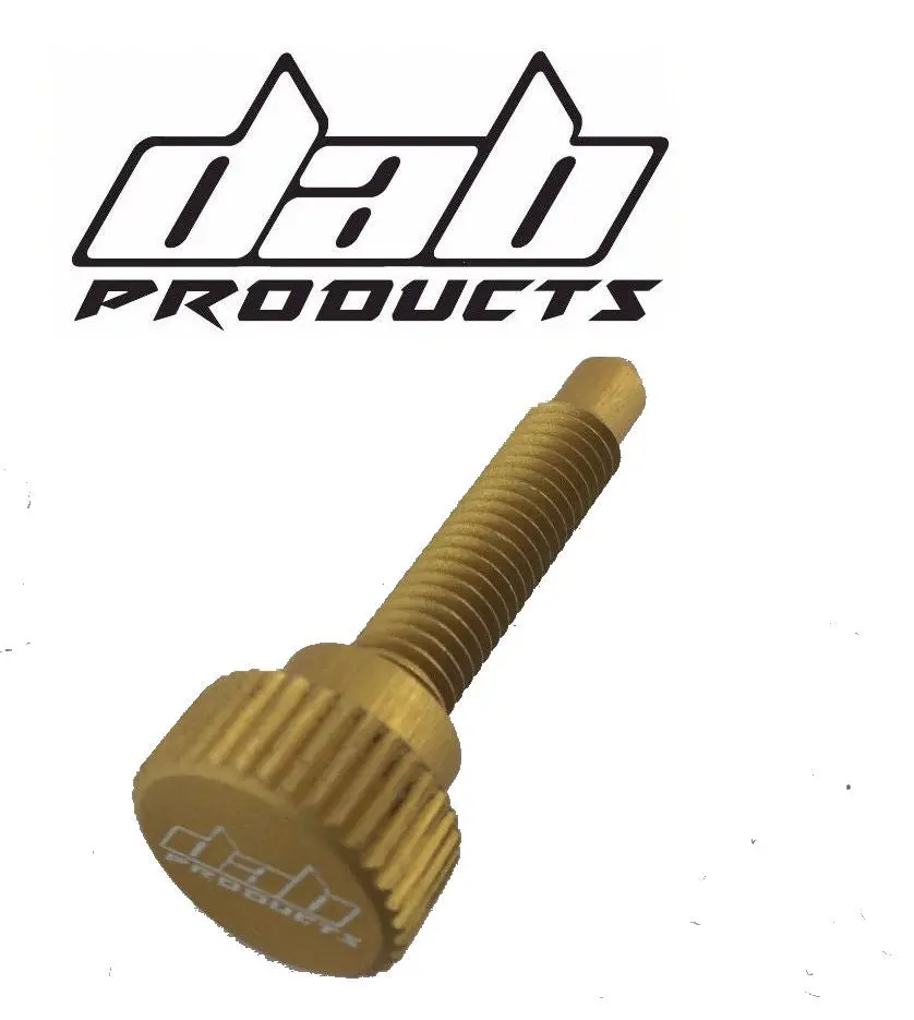 Dab Products Dellorto Trials  Carb Idle Tickover Adjustment Screw Gold 1