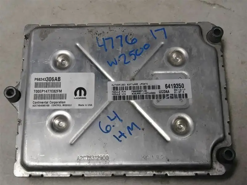 Engine Control Module #68243306Ab 2017 Dodge Ram 2500 2