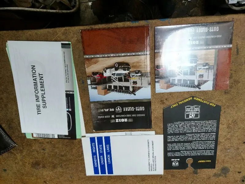 2012 Dodge Ram 3500 4500 5500 Cab And Chassis Owners Manual 1