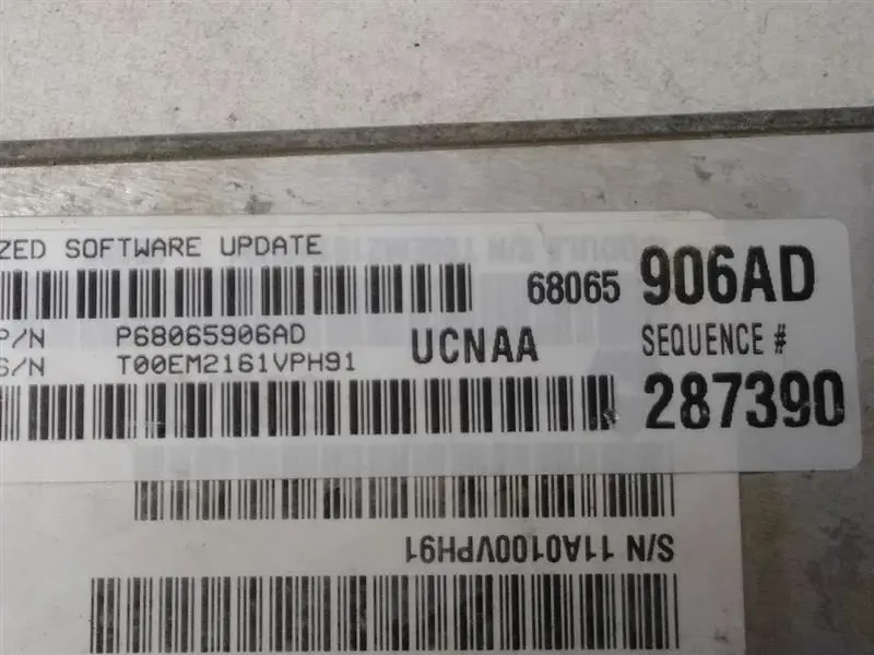 Powertrain Control Module #68065906Ad 2012 Dodge Ram 1500 2