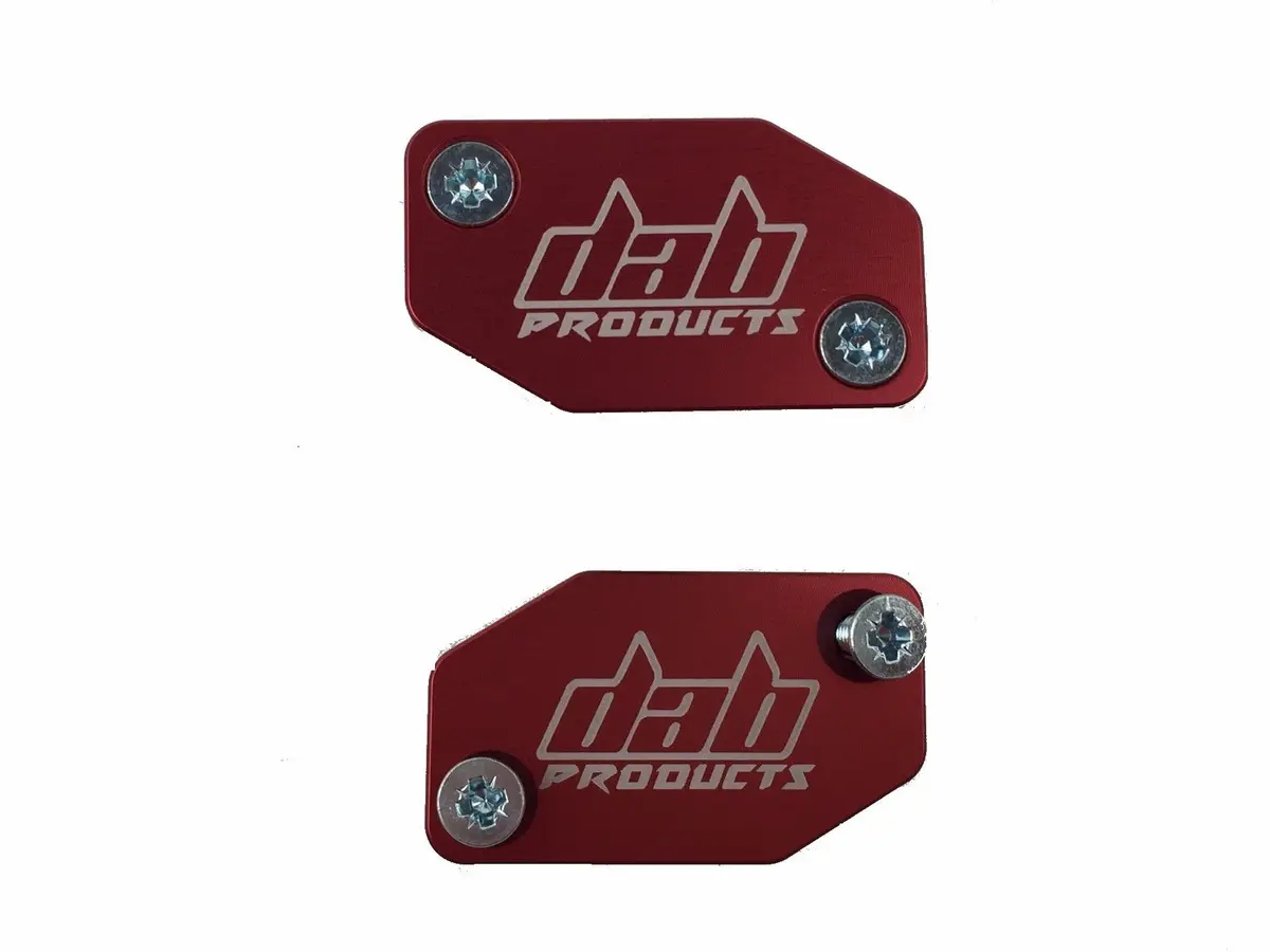 Dab Products Braktec Pattern Master Cylinder Covers & Screws Red 1Pr 1