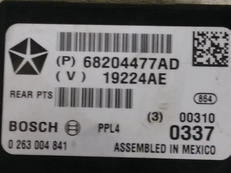 2017 Dodge Ram2500 Rear Park Assist Module. Part Number 68204477Ad 2