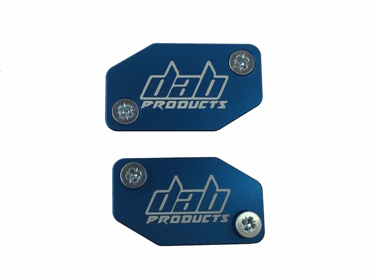 Dab Products Braktec Pattern Master Cylinder Covers & Screws Blue 1Pr 1