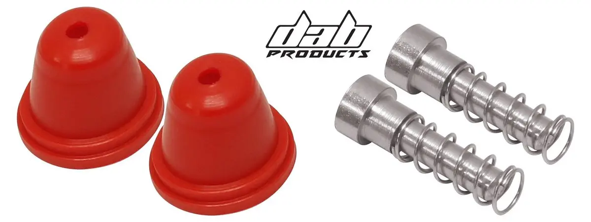 Dab Products Ajp/Grimeca Master Cylinder Rubber Boots & Plunger Set Red 1Pr 1