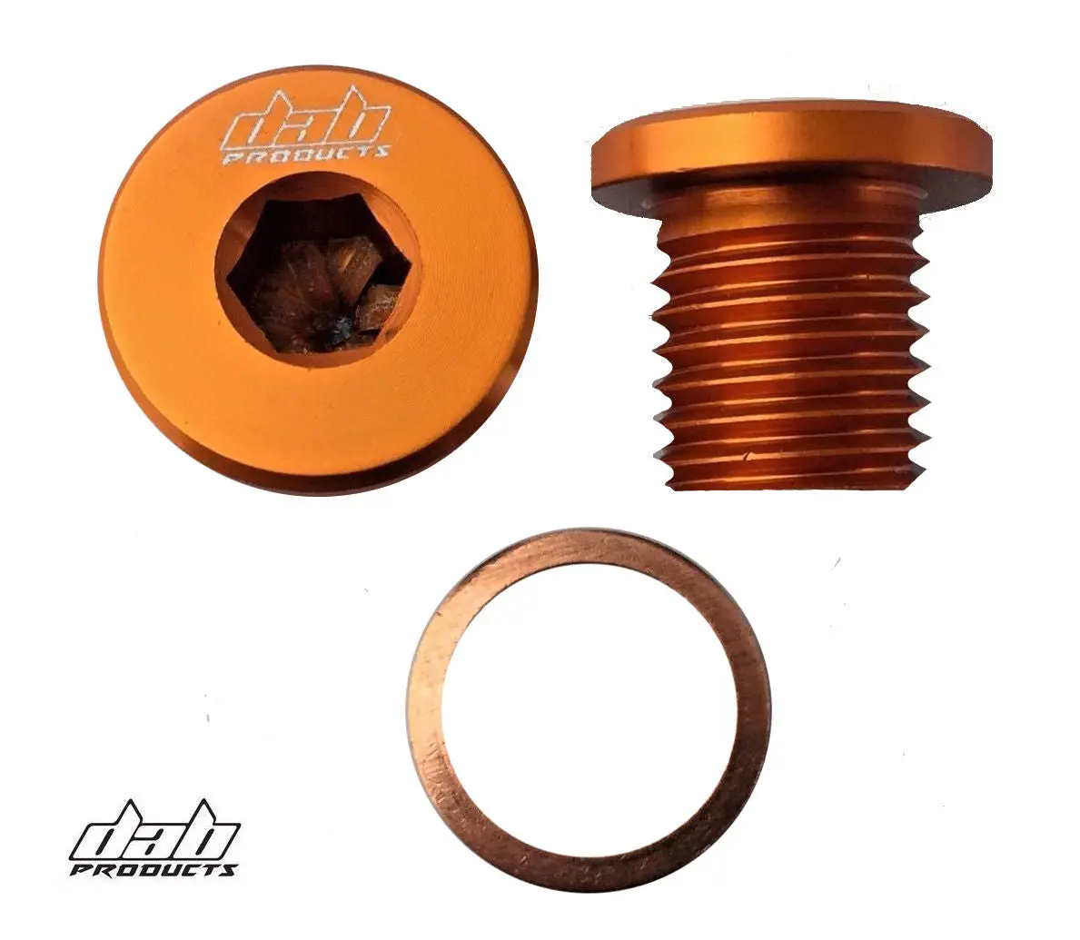 Dab Products Engine/Gearbox Oil Filler Plug Screw Orange Scorpa Sherco Trs Ossa 1
