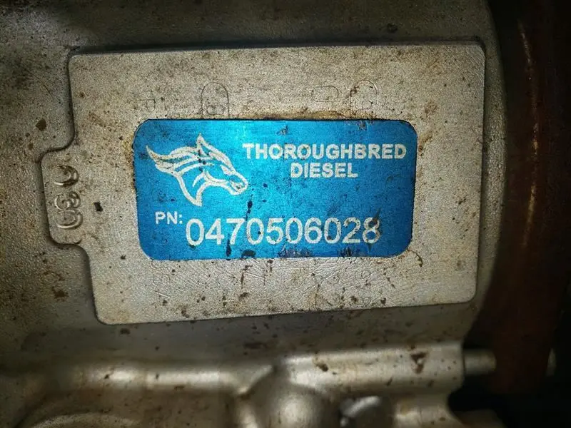 Thoroughbred Diesel "Hotrod" Injection Pump. Part Number 0470506028 1