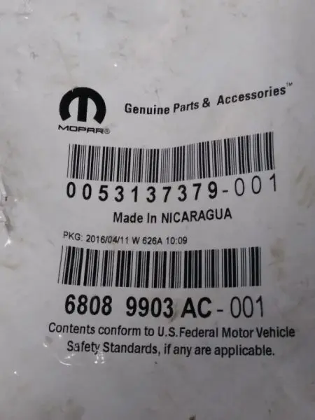2012 Ram 5500 New Oem Instrument Panel Wire Harness. Part Number 68089903Ac 1