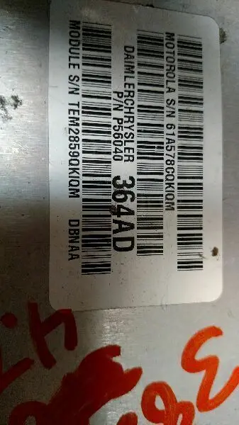 Engine Control Module #56040364Ad 2000 Dodge Durango 2