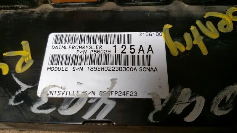 Engine Control Module #56029125Aa 2003 Dodge Durango 2