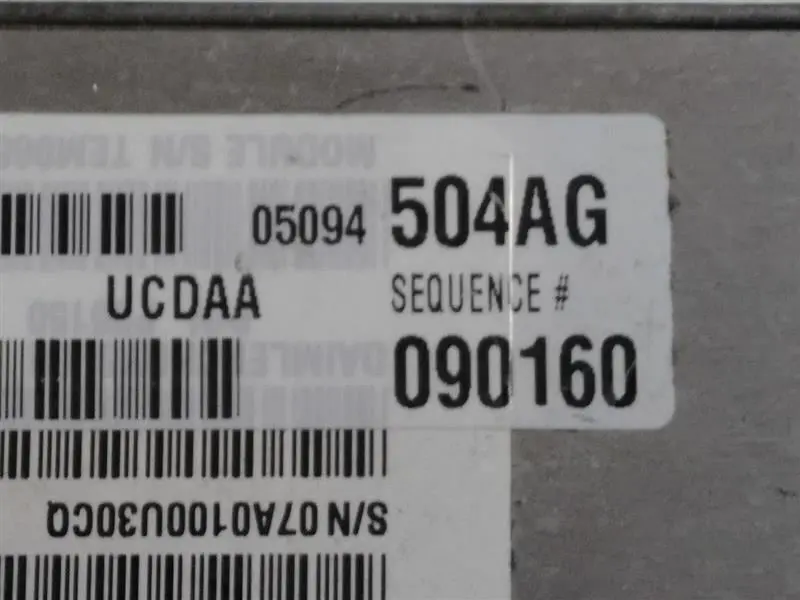 Powertrain Control Module #05094504Ag 2008 Dodge Ram 1500 2