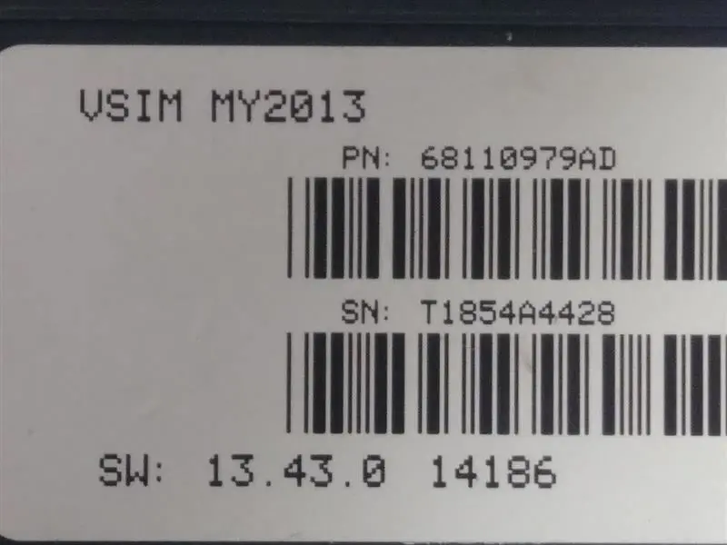 Vehicle System Interface Module #68110979Ad For 2014 Dodge Ram 2500 1