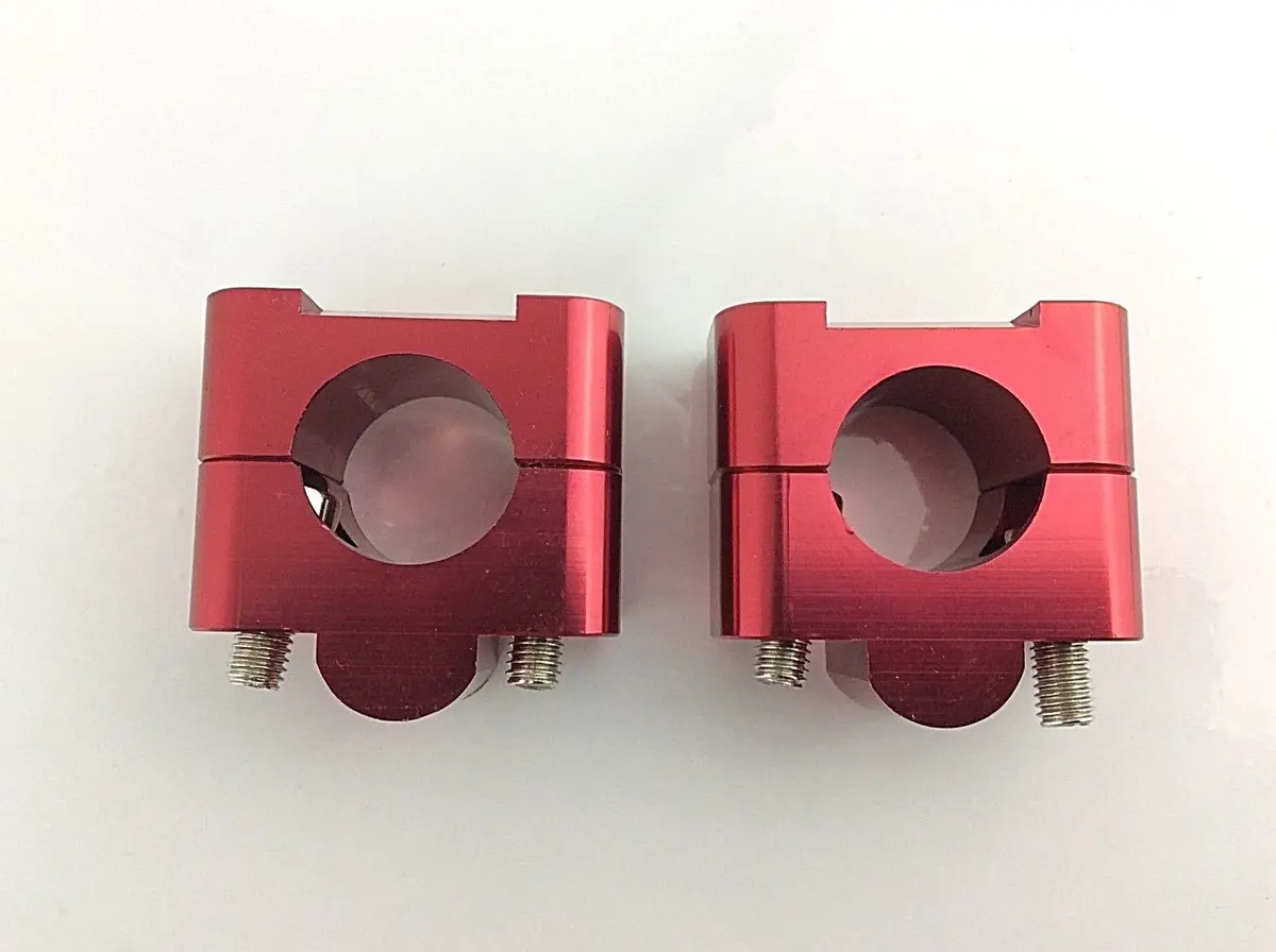 Dab Products 7/8" To Fatbar Handlebar Conversion Set Red For Beta Montesa Etc 1
