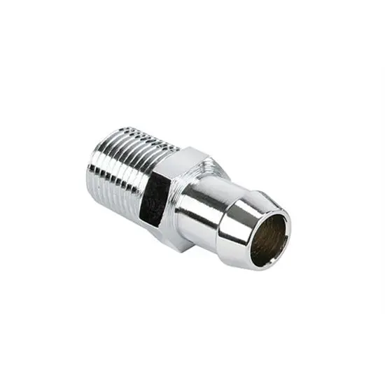 Short Chrome Heater Hose Fitting 1