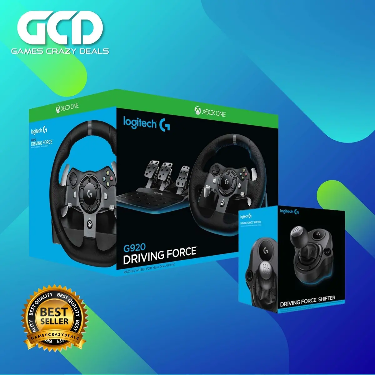 Logitech G920 Driving Force Racing Wheel For Xboxone/Pc (Shifter Not Included) 2