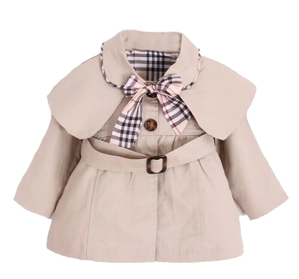 Mnlybaby Kids Baby Girl Spring Autumn Trench Coat Fashion Wind Proof Jacket 1