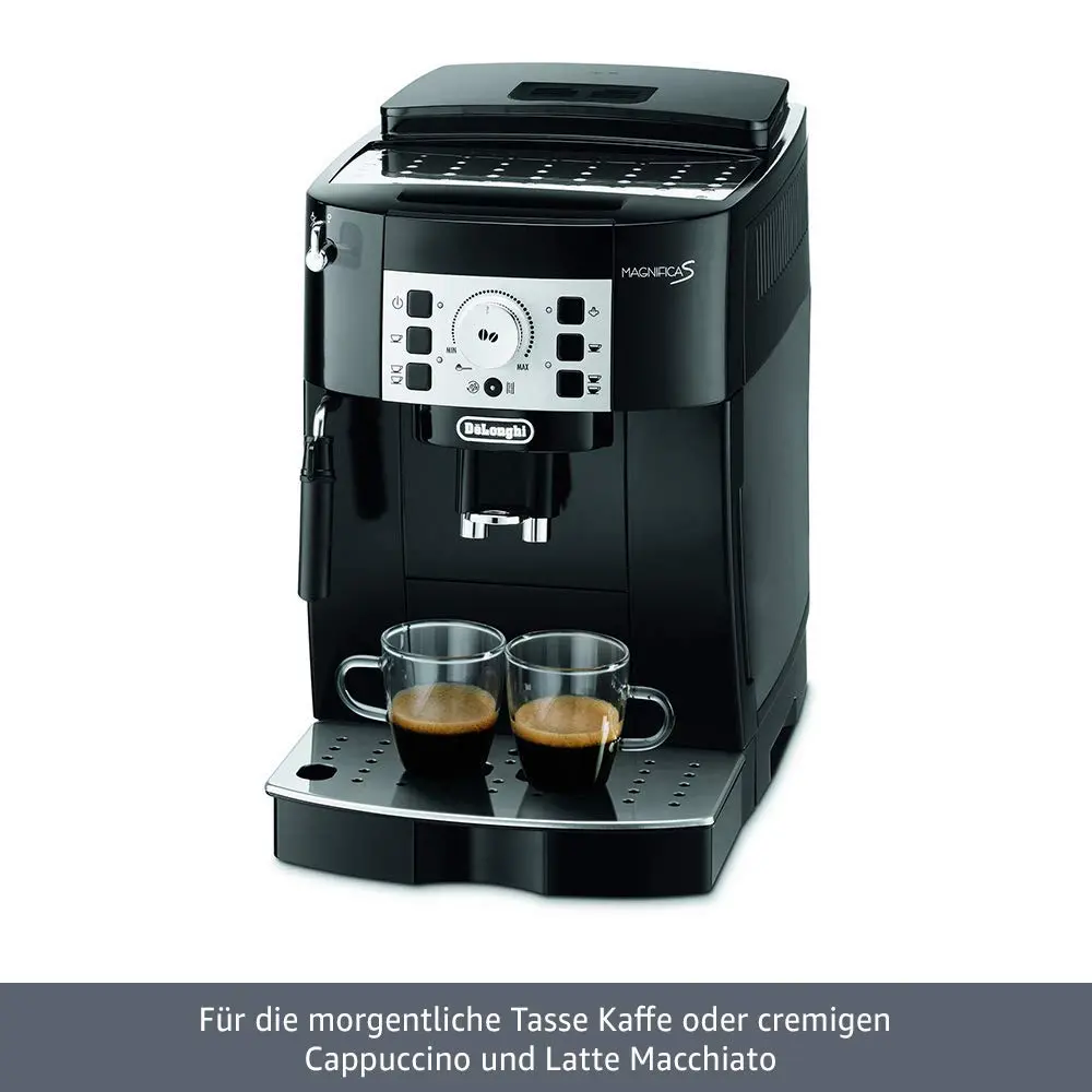 Delonghi Magnifica S Ecam 22.110.B Kaffeevollautomat | Direktwahltasten Und Drehregler | Milchaufschäumdüse | Leises Kegelmahlwerk 13 Stufen | Herausnehmbare Brühgruppe | 2-Tassen-Funktion | Schwarz 2