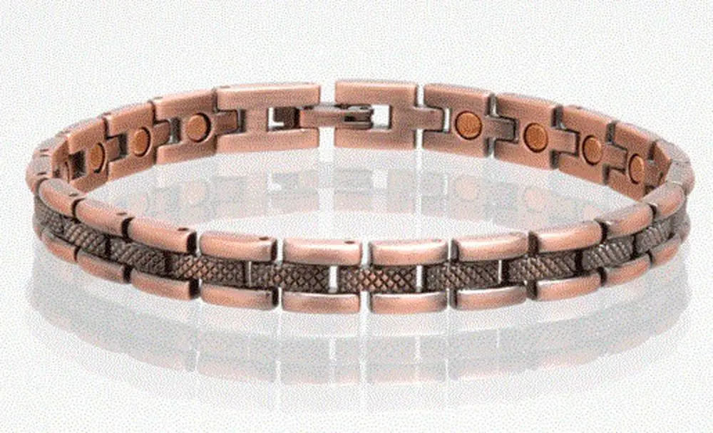 Solid Copper Magnetic Link Bracelet Style #L71 1