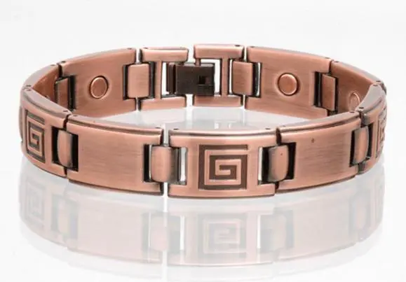 Solid Copper Magnetic Link Bracelet Style #Lg 1