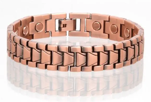 Solid Copper Magnetic Link Bracelet Style #Lj 1