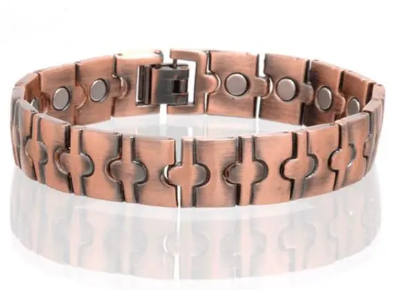 Solid Copper Magnetic Link Bracelet Style #Lp 1