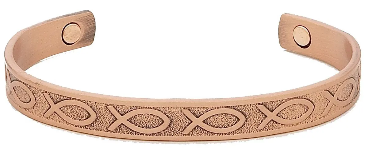 Pure Heavy Copper Christian Magnetic Bracelet 1