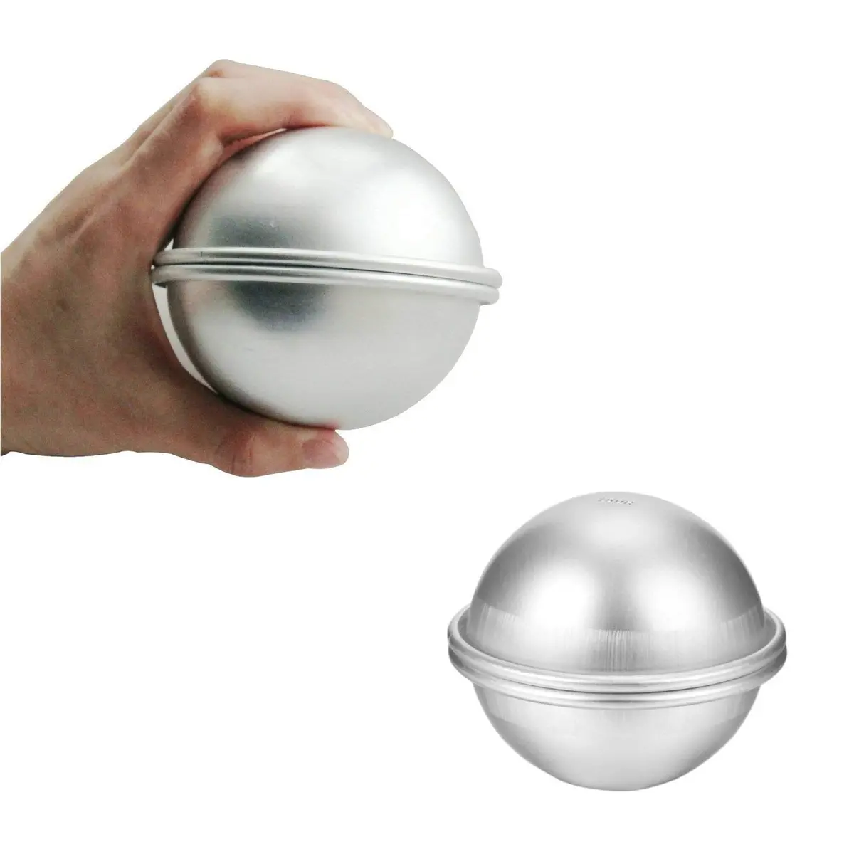 Extra Large Metal Bath Bomb Mold-Diy Aluminum Bath Bomb Molds-2 Set 4 Pieces - Make 9 Cm/3.5 Inch Diameter Incredible Ball 1