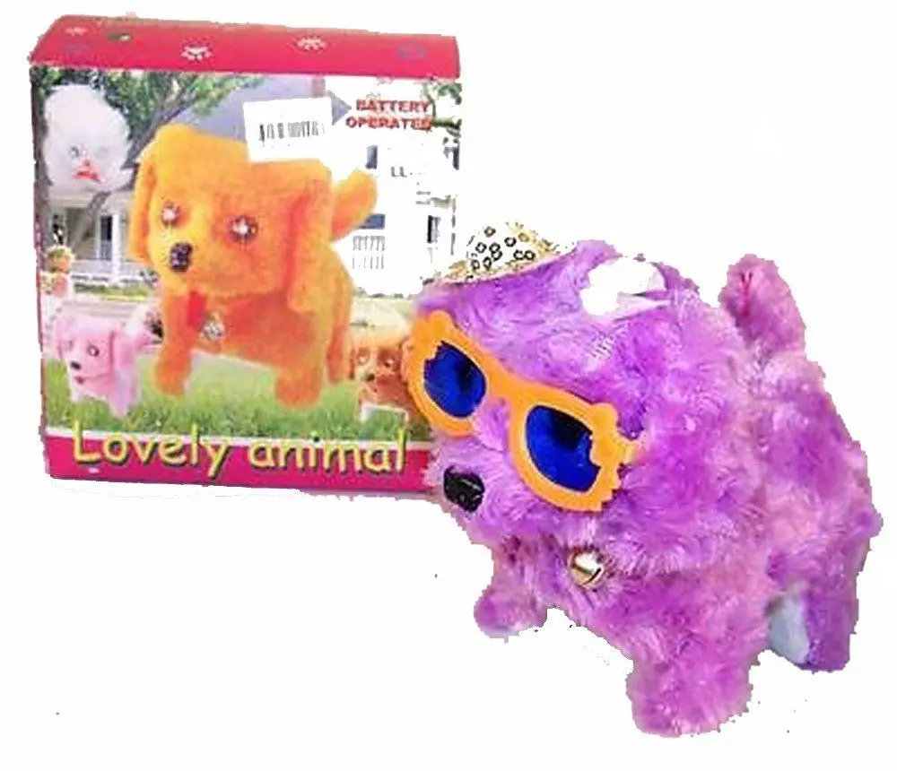 Battery Oper Walking Barking Dog With Sunglasses 1
