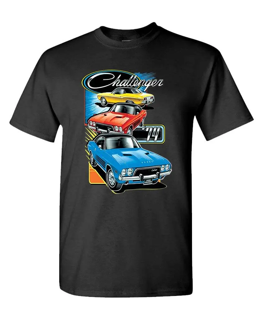 Challenger Trio - Officially Licensed Dodge - Mens Cotton T-Shirt 1