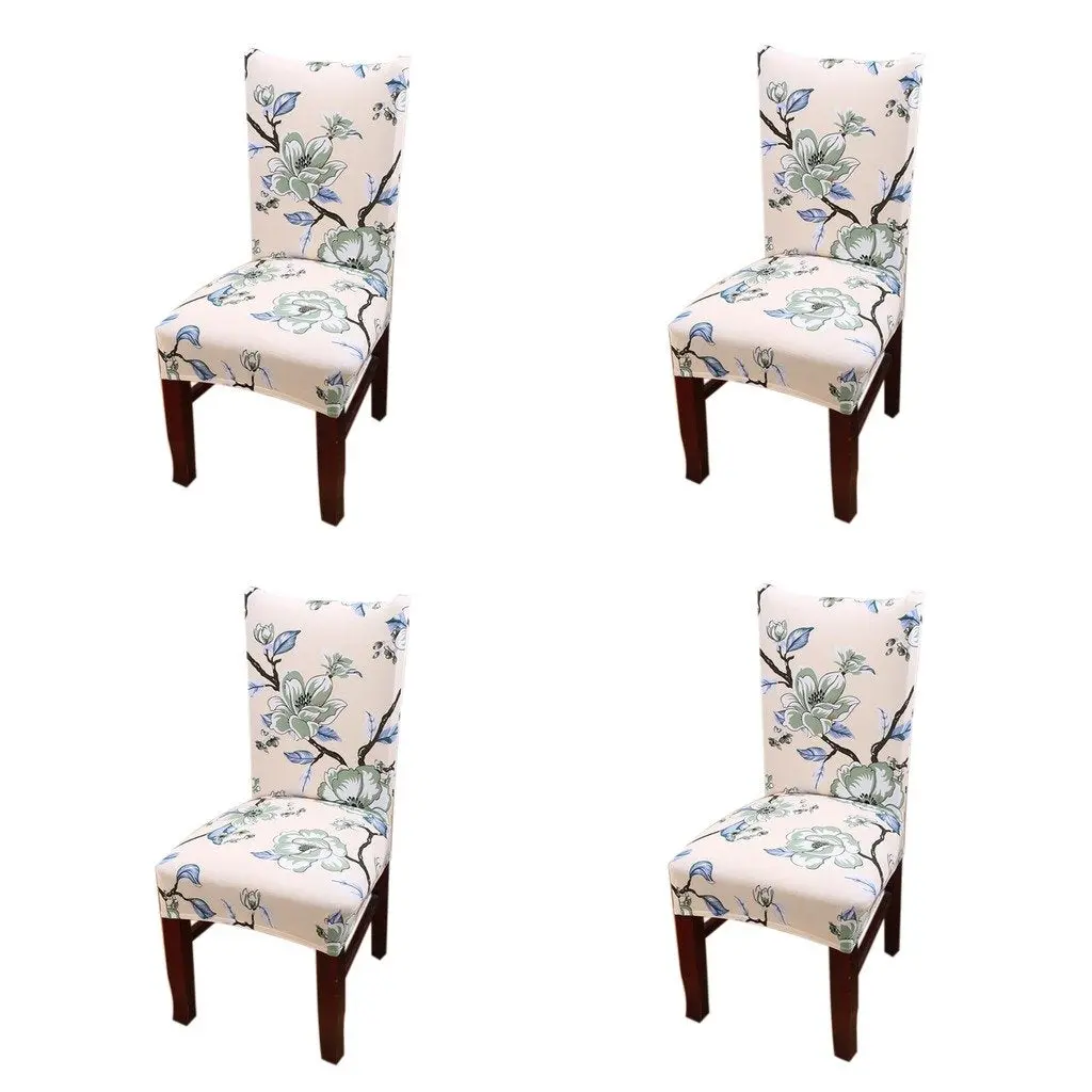 Jiuhong Stretch Removable Washable Short Dining Chair Protector Cover Slipcover, Style 16, 4 Pack 2