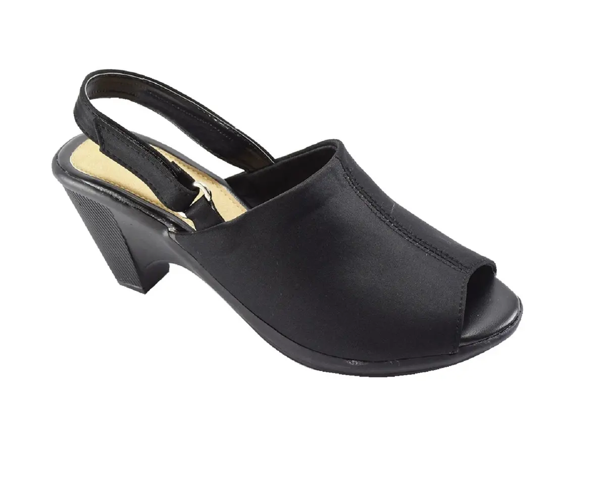Khadims Womens Black Fabric/Textile Mules - 8 2