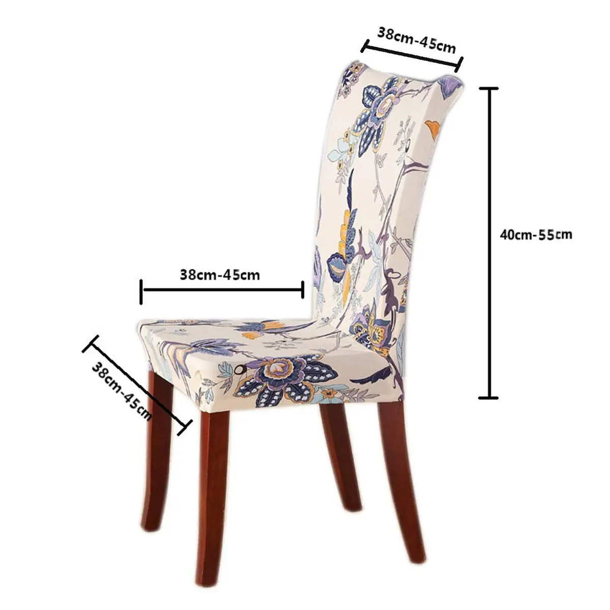 Jiuhong Stretch Removable Washable Short Dining Chair Protector Cover Slipcover, Style 16, 4 Pack 1